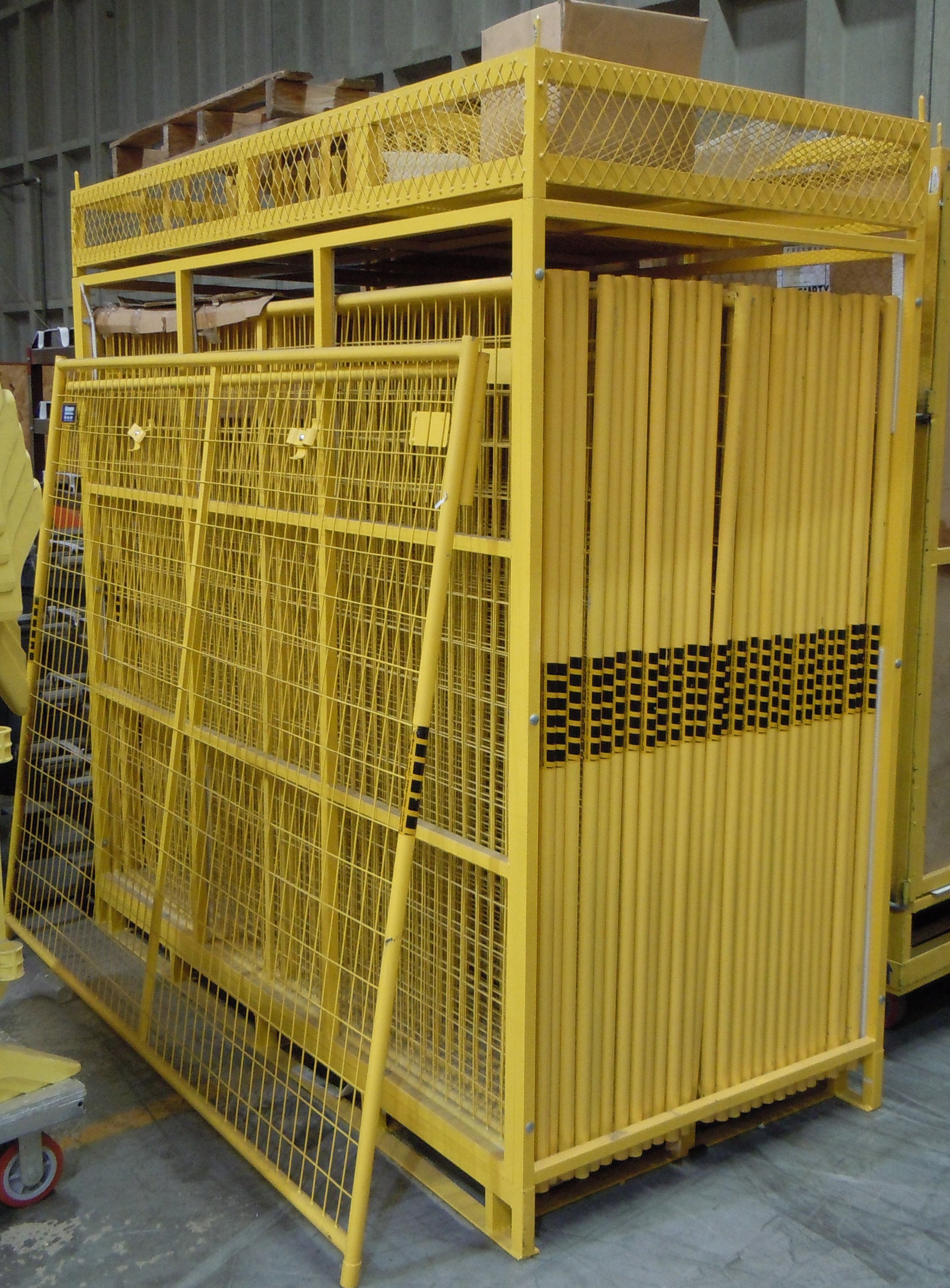 Full Pallet of Yellow Powder Coated Perimeter Patrol Panels for Welded Wire Panel Kits