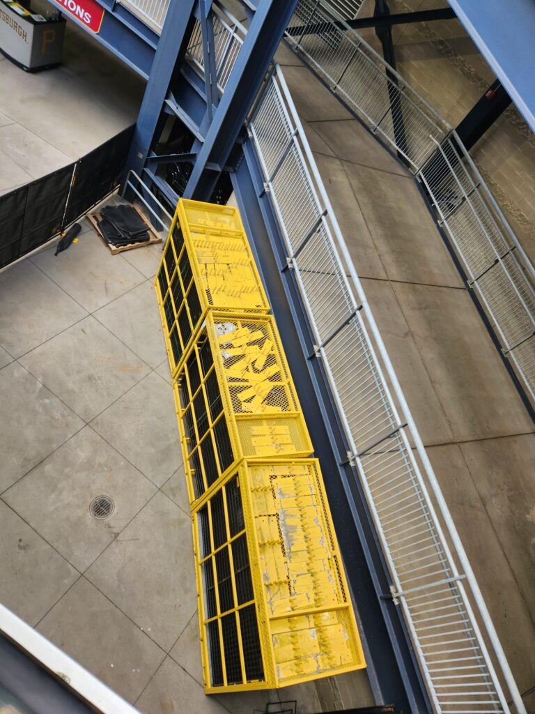 Pallets Used As Storage At Pnc Park